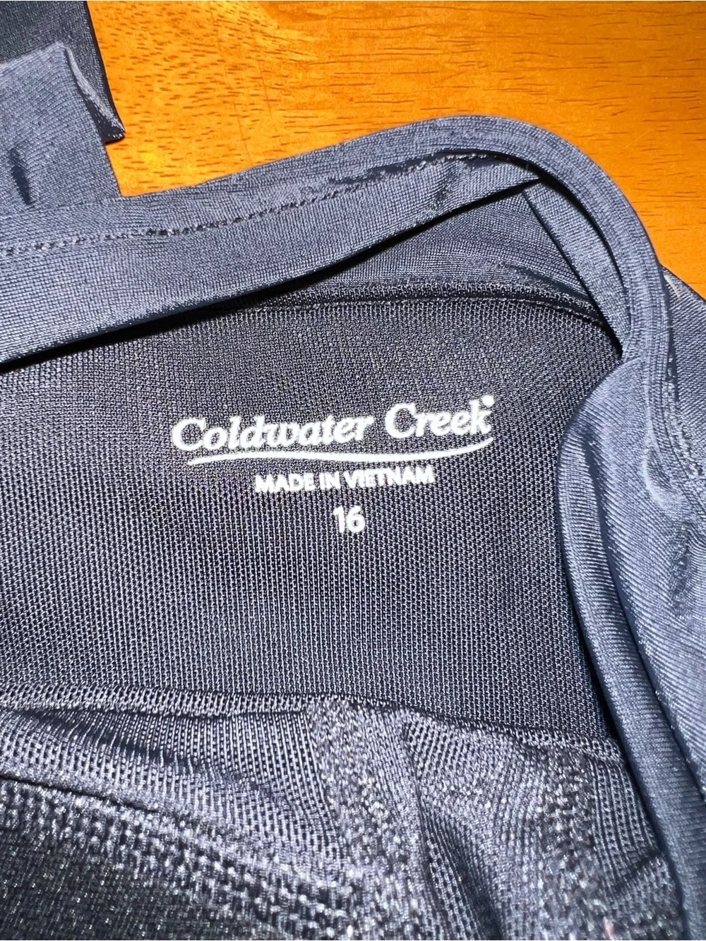 Coldwater Creek Black One-Piece Swimsuit with Wide Straps